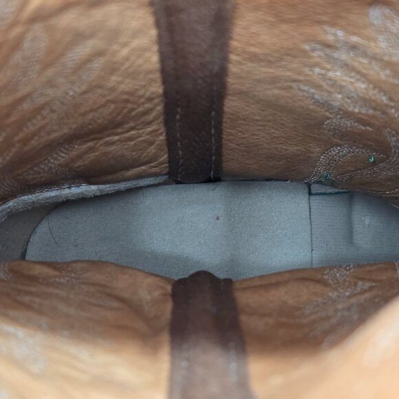 Dan Post Womens Western Exotic Lizard Reptile Caped Tipped Cowboy Boots 7.5 - Picture 12 of 13